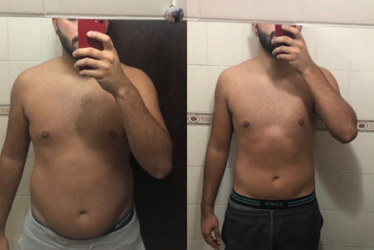 Transformação de aluno — emagrecimento